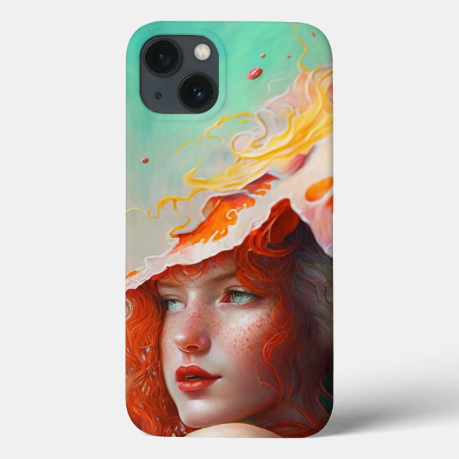 Beautiful Artistic Abstract Red Haired Ginger Girl Case-Mate iPhone Case (Back)