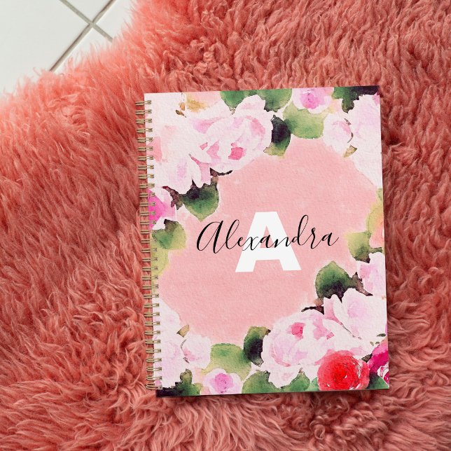 Beautiful Artistic Watercolor Pink Roses With Name Planner (Creator Uploaded)