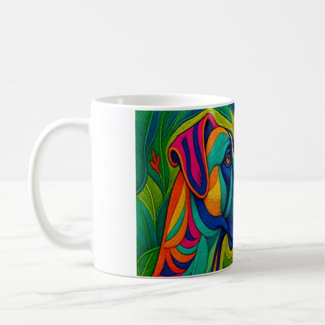 Beautiful Artwork of a Majestic Great Dane Coffee Mug (Left)