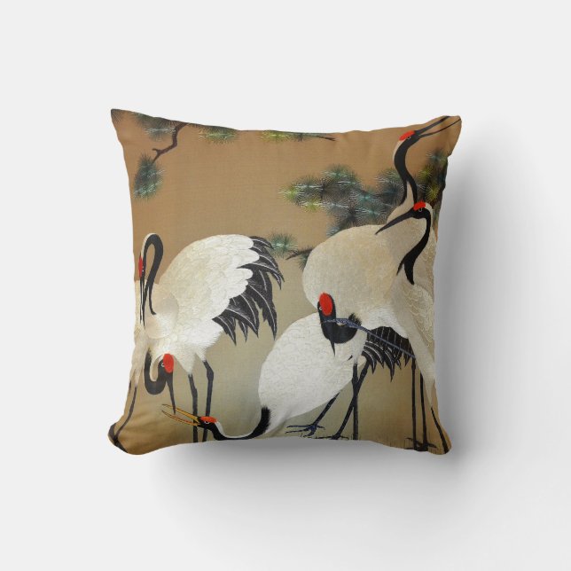 Beautiful Asian Art Throw Pillow (Front)