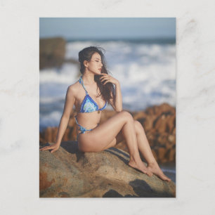 Beautiful Asian Bikini Photo Model  Postcard