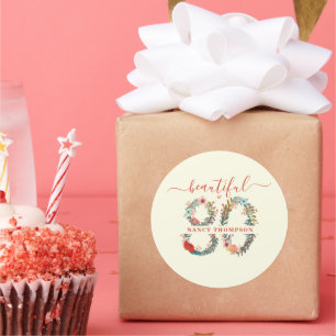 Beautiful at 80 Birthday Party Sticker