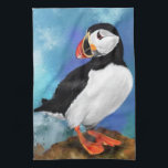 Beautiful Atlantic Puffin Bird Painting Migned Art Kitchen Towel<br><div class="desc">Beautiful Atlantic Puffin Bird Painting Migned Art Watercolor Clown Beak</div>