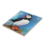 Beautiful Atlantic Puffin Bird Painting Migned Art Tile<br><div class="desc">Beautiful Atlantic Puffin Bird Painting Migned Art Watercolor Clown Beak</div>