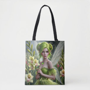 Beautiful August Fairy in Gladioli Tote Bag