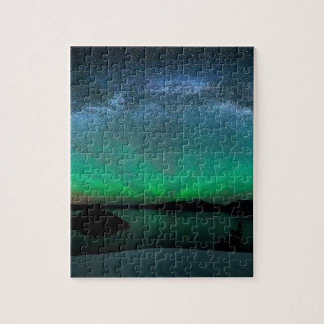 Beautiful Aurora Borealis / northern lights Jigsaw Puzzle (Vertical)