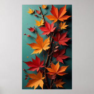 Beautiful Autumn applique Poster