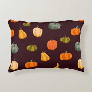 Beautiful autumn background with colourful pumpkin accent pillow
