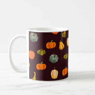 Beautiful autumn background with colourful pumpkin coffee mug