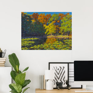 Beautiful Autumn Colour Reflections Poster