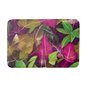 Beautiful Autumn Fall Leaves Pattern Bath Mat