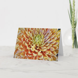 Beautiful Autumn Fall Mum Flower Art Note Card