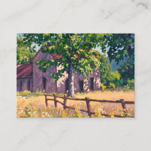 Beautiful Autumn Farm House Scene in Illinois Business Card