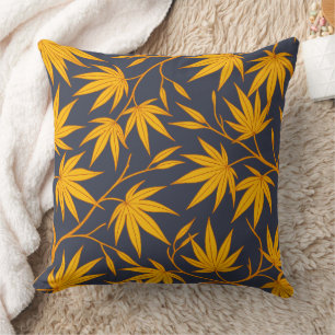 Beautiful autumn leaves throw pillow
