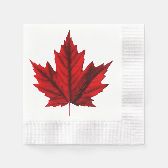 Beautiful Autumn Maple Leaf Napkin (Front)