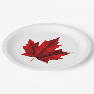 Beautiful Autumn Maple Leaf Paper Plate