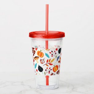 Beautiful Autumn Pattern Acrylic Tumbler