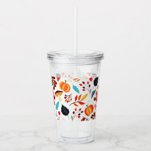 Beautiful Autumn Pattern Acrylic Tumbler