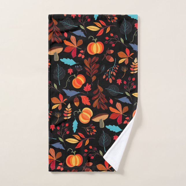 Beautiful Autumn Pattern - Choose/Add Colour - Hand Towel (Hand Towel)