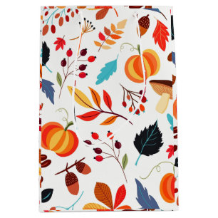 Beautiful Autumn Pattern Medium Gift Bag