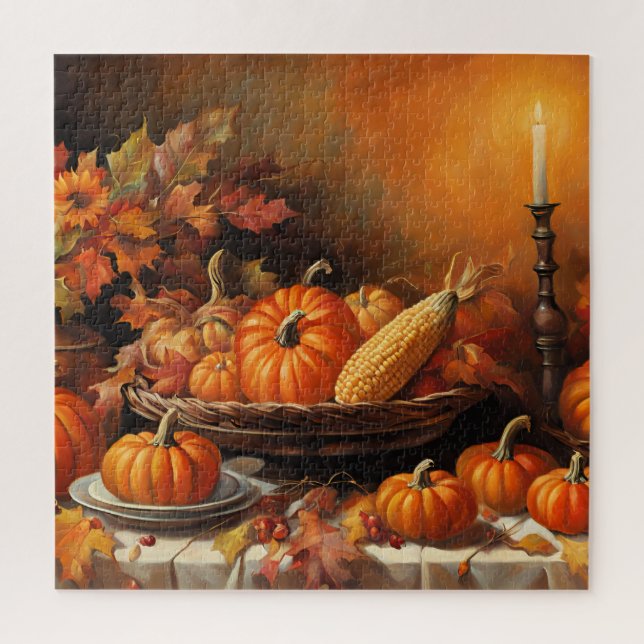 Beautiful Autumn Pumpkins Jigsaw Puzzle (Vertical)