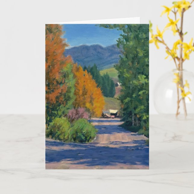 Beautiful Autumn Scene in Crested Butte Card (Yellow Flower)