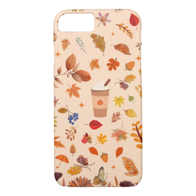Beautiful Autumn Seasonal Fall Pattern Case-Mate iPhone Case (Back)
