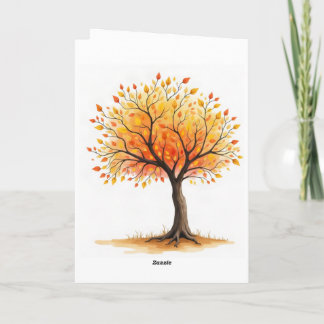 Beautiful Autumn Tree Card