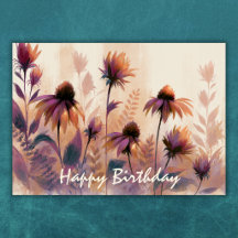 Beautiful Autumn Wildflower Floral Birthday
