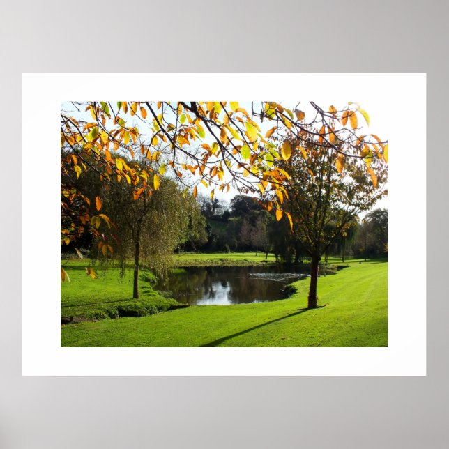 Beautiful autumnal scene in Jersey Poster (Front)