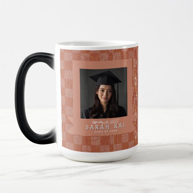 Beautiful Aztec Pattern Graduate Coffee Magic Mug (Left)