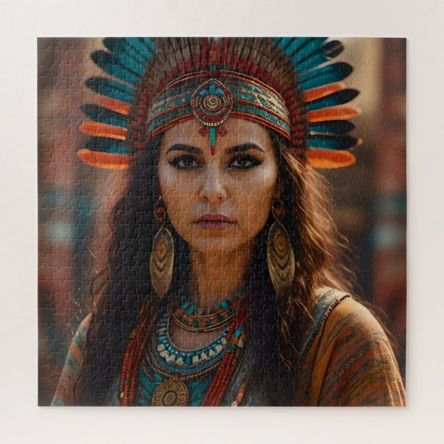 Beautiful Aztec woman Jigsaw Puzzle (Vertical)