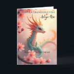 Beautiful Baby Dragon Granddaughter 7th Birthday Card<br><div class="desc">Beautiful Baby Dragon Granddaughter 7th Birthday Cherry Blossom Birthday Card. Celebrate your granddaughter’s 7th birthday with a stunning, customizable birthday card featuring a charming baby dragon surrounded by delicate cherry blossoms. This beautiful and unique card is designed to make her special day even more magical. The whimsical dragon, combined with...</div>