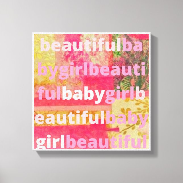 Beautiful Baby Girl Collection Canvas Print (Front)