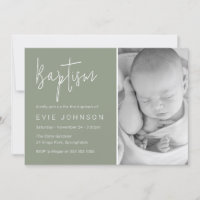Beautiful Baby Girl or Boy Photo Sage Baptism 
