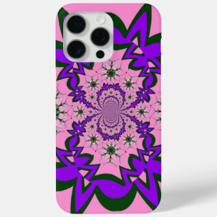 Beautiful Baby Pink Floral Purple Shade Motif Art iPhone 15 Pro Max Case