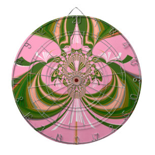 Beautiful baby pink green and white  Kaleidoscope  Dartboard