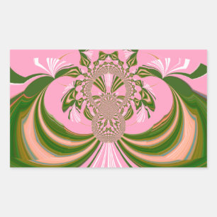 Beautiful baby pink green and white  Kaleidoscope  Sticker