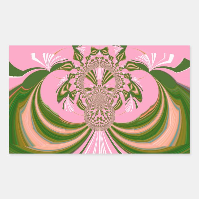 Beautiful baby pink green and white  Kaleidoscope  Sticker (Front)