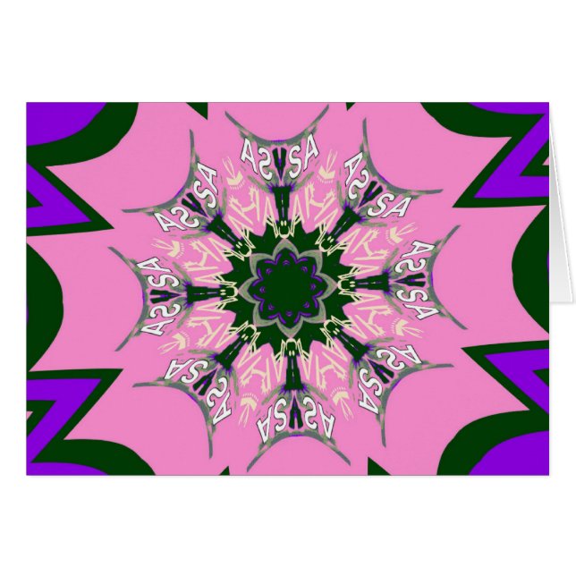 Beautiful baby pink purple shade motif monogram de (Front Horizontal)