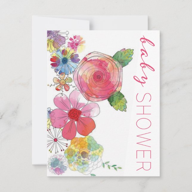 Beautiful Baby Shower Invitation Template (Front)