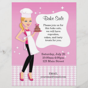 Beautiful Bake Sale Flyer personalized