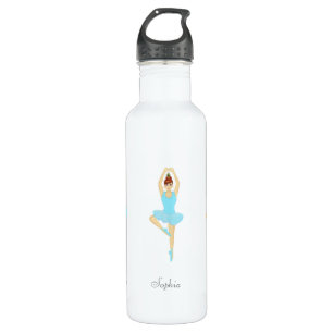 Beautiful ballet dancer dressed in light turquoise 710 ml water bottle