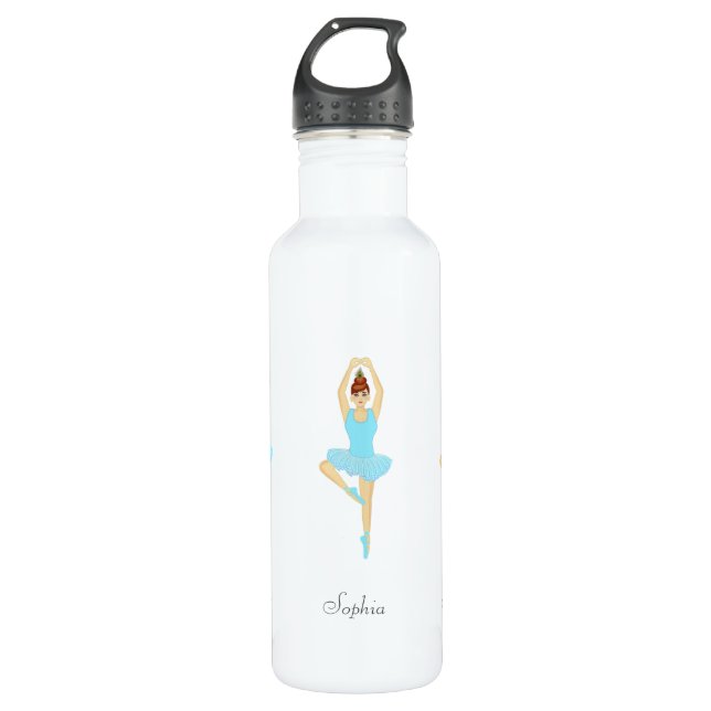 Beautiful ballet dancer dressed in light turquoise 710 ml water bottle (Front)