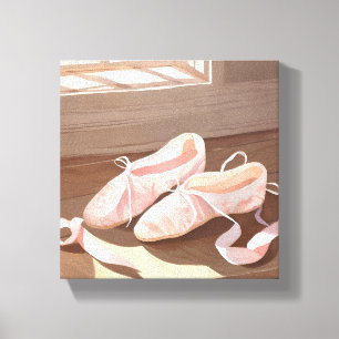 Beautiful Ballet Slippers   Pretty Pink Canvas Print