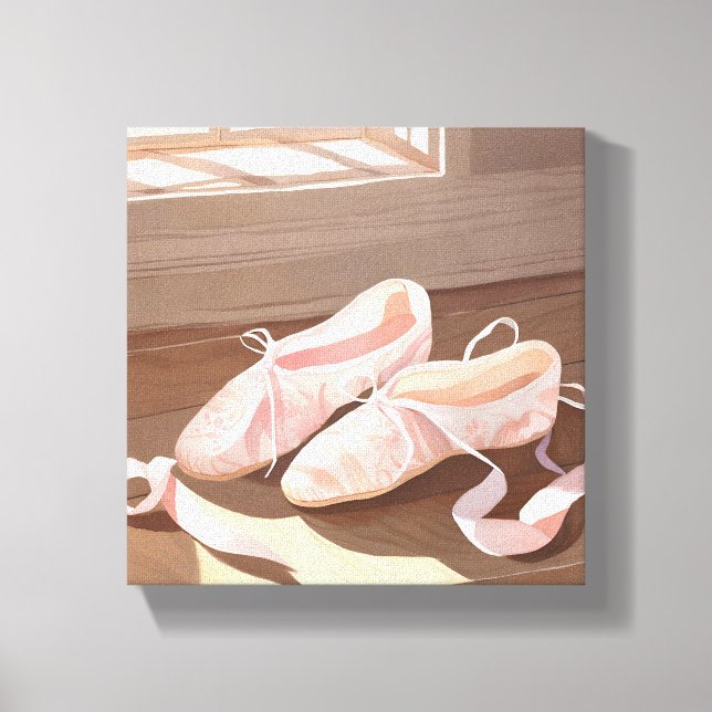 Beautiful Ballet Slippers | Pretty Pink Canvas Print (Front)