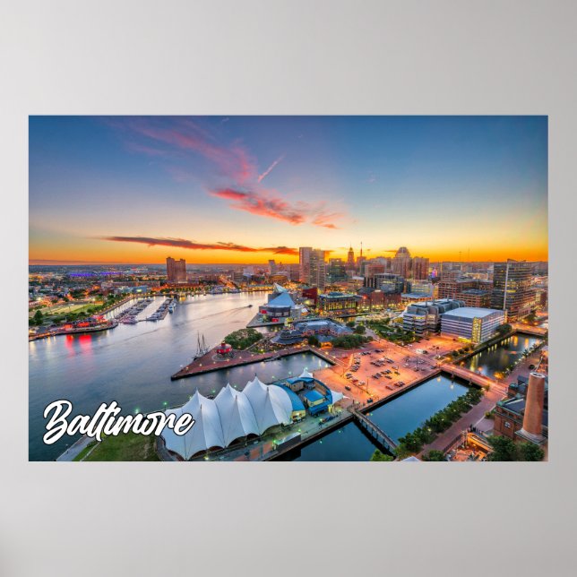Beautiful Baltimore, Maryland, United States Poster (Front)