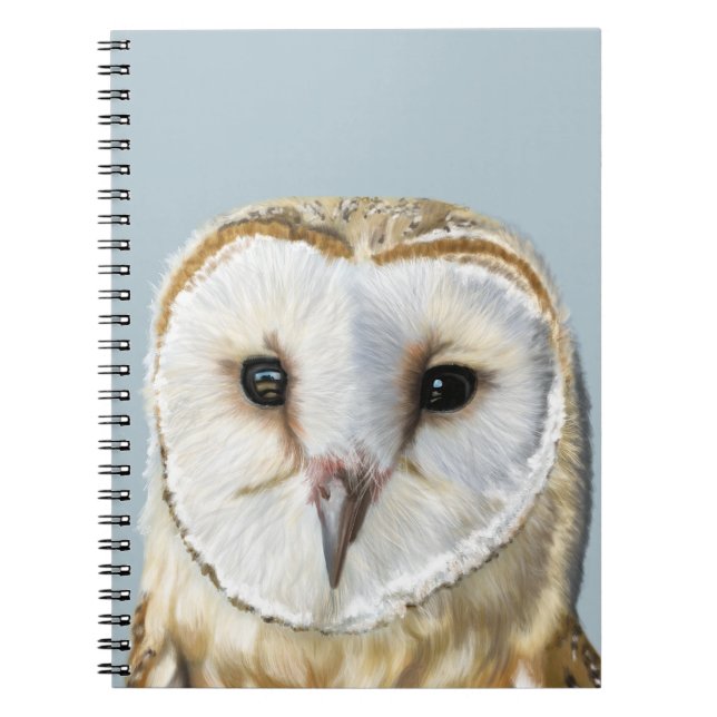 Beautiful Barn Owl Soft Cover Notebook (Front)