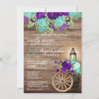 Beautiful Barnwood with Teal & Dark Purple Floral
