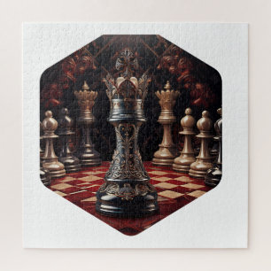 Beautiful Baroque Styled Chess Piece - The Queen Jigsaw Puzzle